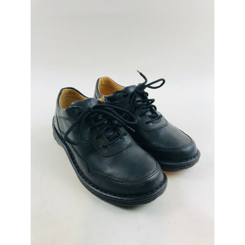 Zumfoot Comfort Shoes Women's Size 38M Black Lace Up Leather Upper Workwear